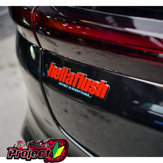 สติกเกอร์โลหะ รูปโลโก้สัญลักษณ์ Hellaflush JDM สีโครม สําหรับติดตกแต่งรถยนต์