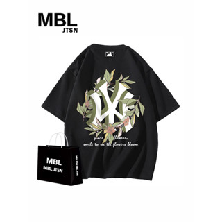 Mbl เสื้อยืดลําลอง แขนสั้น คอกลม ทรงหลวม แฟชั่น สําหรับคู่รัก