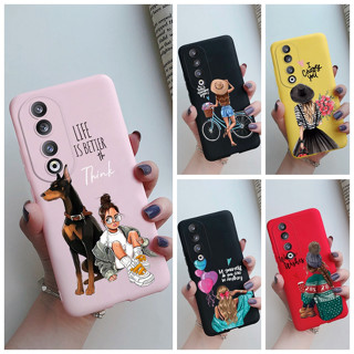 สําหรับ Honor 90 Pro เคสแฟชั่น เด็กผู้หญิง รูปแบบ กันกระแทก ซิลิโคน เคสนิ่ม