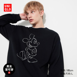 ใหม่ Uniqlo เสื้อกันหนาว แขนยาว ลาย Mickey Shines สําหรับผู้ชาย ผู้หญิง (UT) 466847