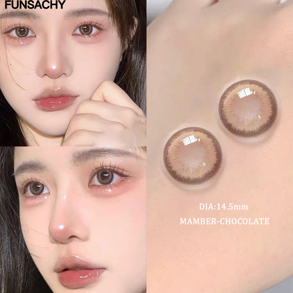 คอนแทคเลน Black/Chocolate(Mamber) คอนแทคเลนส์ตา Big eyes นิ่มใส่สบาย คอนแทคเลนส์สี