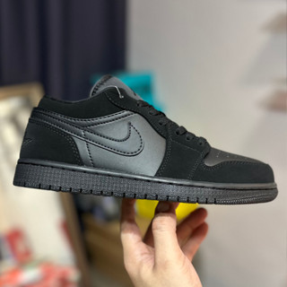 Air Jordan 1 Low Triple Black Low Top Classic Retro Culture Casual sports Basketball Shoes All Black Knight 553558-025