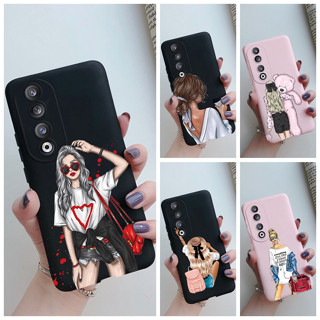 Honor 90 Pro เคสซิลิโคนนิ่ม กันกระแทก เคสกันกระแทก เคสกันชน น่ารัก สาวสวย เคส