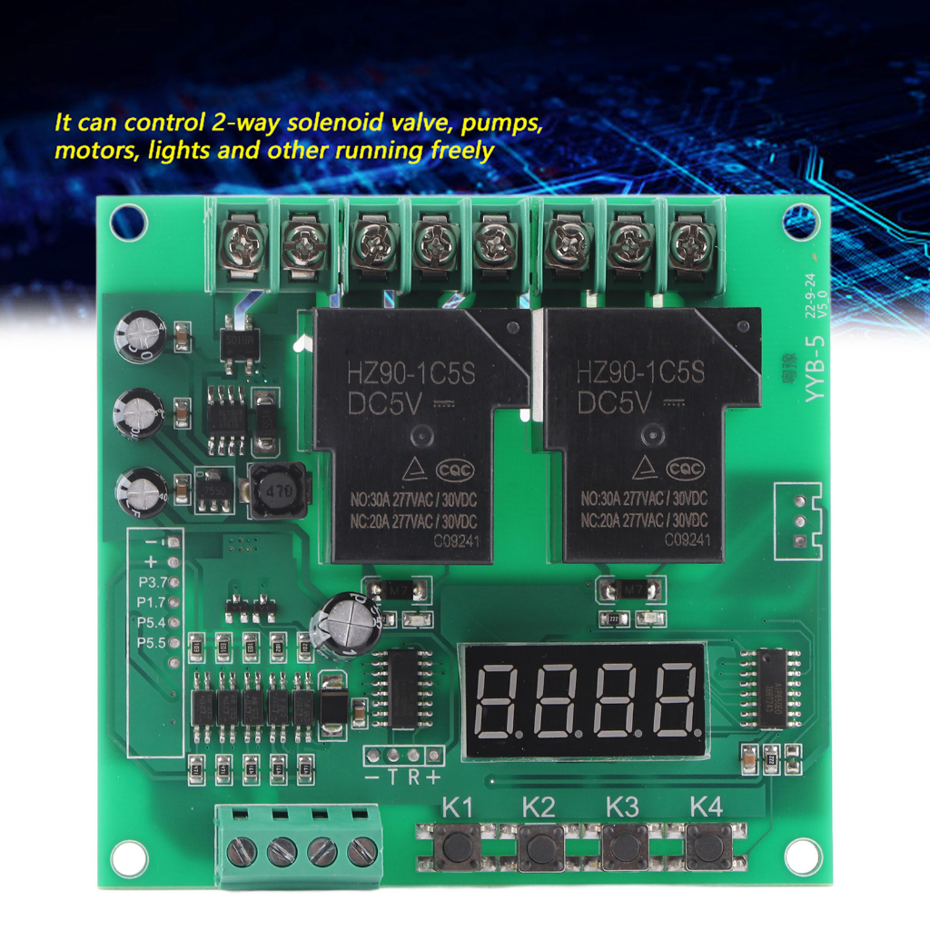 December305 YYB-5 12v 24v Motor Forward / Reverse Control Board Two Relay Delay Timing Cycle Module