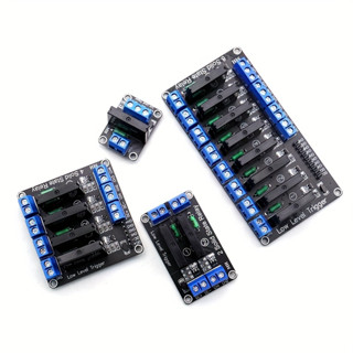 โมดูลรีเลย์โซลิดสเตท ระดับสูง 5V 12V 24V DC 1 2 4 8 ช่อง สําหรับ ARDUINO G3MB-202P SSR AVR DSP 1 ชิ้น