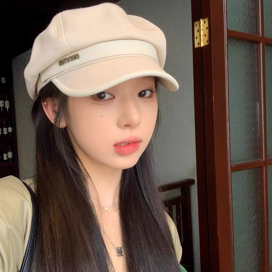 หมวกเบเร่ต์ลําลอง ทรงแปดเหลี่ยม ขนาดเล็ก สีดํา แฟชั่นฤดูใบไม้ผลิ และฤดูใบไม้ร่วง สไตล์ญี่ปุ่น สําหรับผู้หญิง