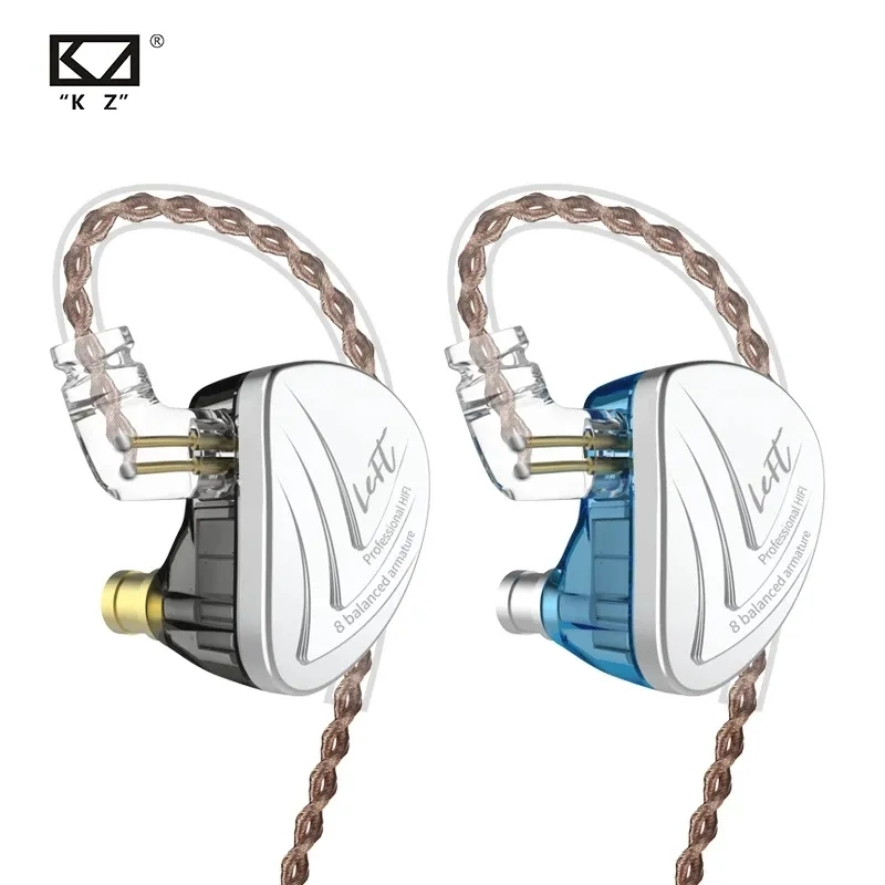 KZ AS16 ชุดหูฟัง 16BA Balanced Armature หน่วย HIFI Bass In Ear Monitor หูฟังเสียงรบกวน Cancelling หูฟังสําหรับโทรศัพท์