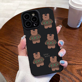 เคสโทรศัพท์มือถือ กันกระแทก ลายหมีบราวน์ สําหรับ iPhone 13 14 12 11 Pro MAX 8 7 6 Plus X XR XS MAX 7Plus