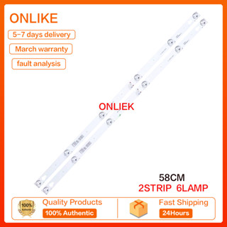 แถบไฟแบ็คไลท์ LED TCL 32 นิ้ว L32P1A 32D2900 32HR330M06A8 32HR330M06A5 V1 4C-LB3206-HR08J HR01J 2 6V 6 2 ชิ้น ต่อชุด