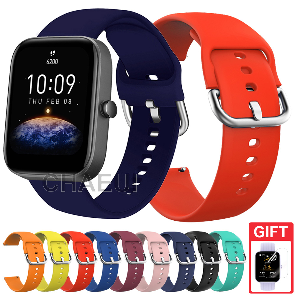 สายรัดซิลิโคนสําหรับ Amazfit Bip 6 5 Unity Bip3 U Pro GTS 4 Mini GTS3 GTS2
