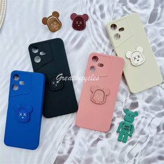 Tecno Pova Neo 3 LH6n เคส TPU นิ่ม ที่มีสีสัน กล้อง Pro พร้อมแหวนยึดโทรศัพท์ หมีโหด บางเฉียบ แบบพกพา หัวเข็มขัด เคส