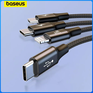 Baseus 3 in 1 สายชาร์จ USB Type C 20W 1.5 ม. สําหรับ iPhone 14 12 Xs Max MacBook iPad Pro Samsung Xiaomi Micro USB