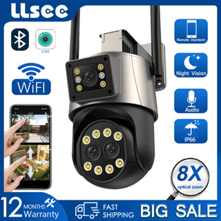 LLSEE icsee, กล้องวงจรปิดกล้อง 360 WiFi, กล้องวงจรปิดกล้อง wifi บ้านเชื่อมต่อไร้สายโทรศัพท์มือถือการควบคุมระยะไกล, 8X ออปติคัลซูม, 8MP, 4K,