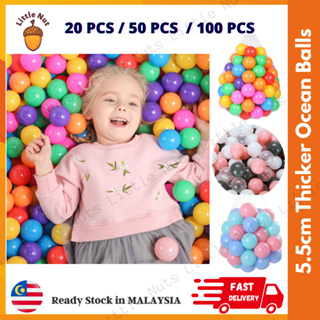 ของเล่นเด็ก เต็นท์ลูกบอลทะเล เป็นมิตรกับสิ่งแวดล้อม สีสันสดใส 5.6 ซม. 100 ชิ้น