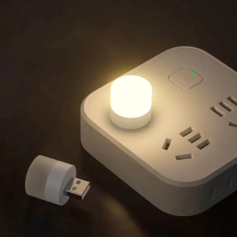 โคมไฟกลางคืน LED 5V 1W ขนาดเล็ก ชาร์จ USB ป้องกันสายตา สําหรับคอมพิวเตอร์