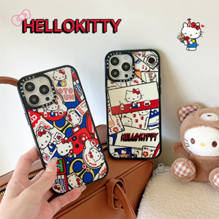 CASE.TIFY Acrylic HELLOKITTY Phone case for iphone 14 14pro 14promax 13 13pro 13promax Cute cartoon illustration phone case 12 12pro 12promax 11 case 2023 New Design HD transparent Phone case for girl man ins popular Side lettering