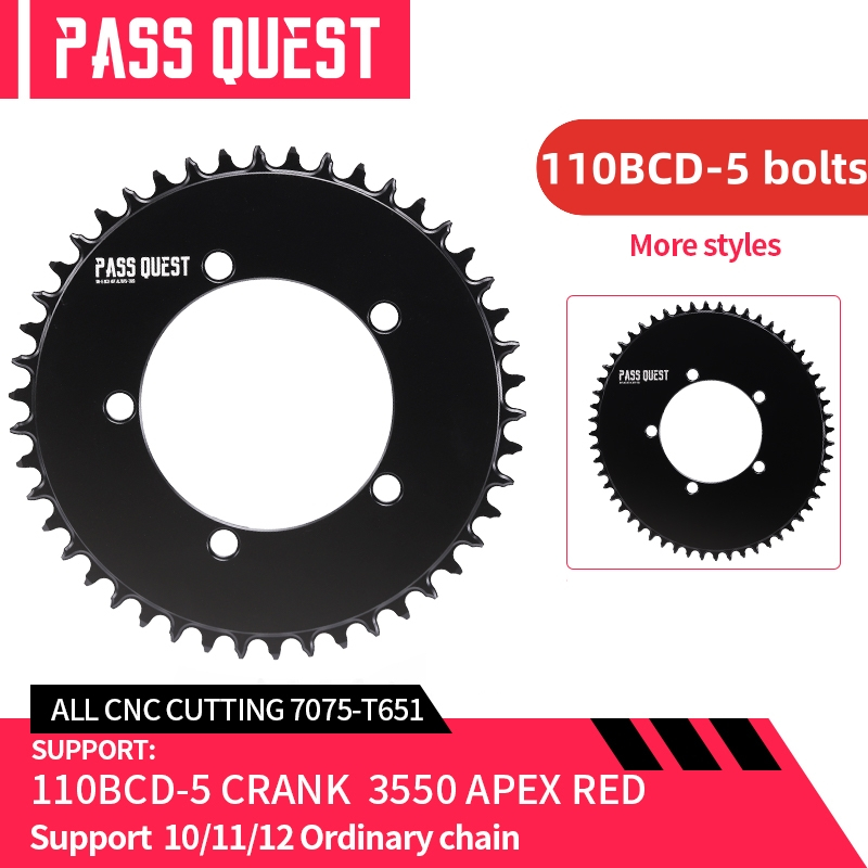 จานหน้าจักรยาน bcd 110 5รู AERO ฟันแบบ Narrow wide chainring 5 holes Folding Road bike 42-60T