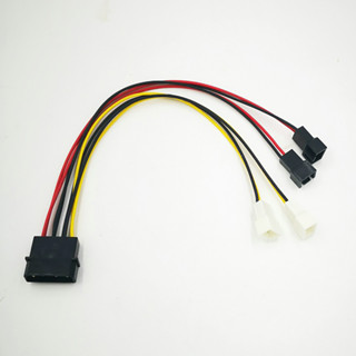 อะแดปเตอร์เชื่อมต่อพัดลมระบายความร้อน 4-Pin Molex เป็น 3-Pin 2x12V 2x5V สําหรับคอมพิวเตอร์