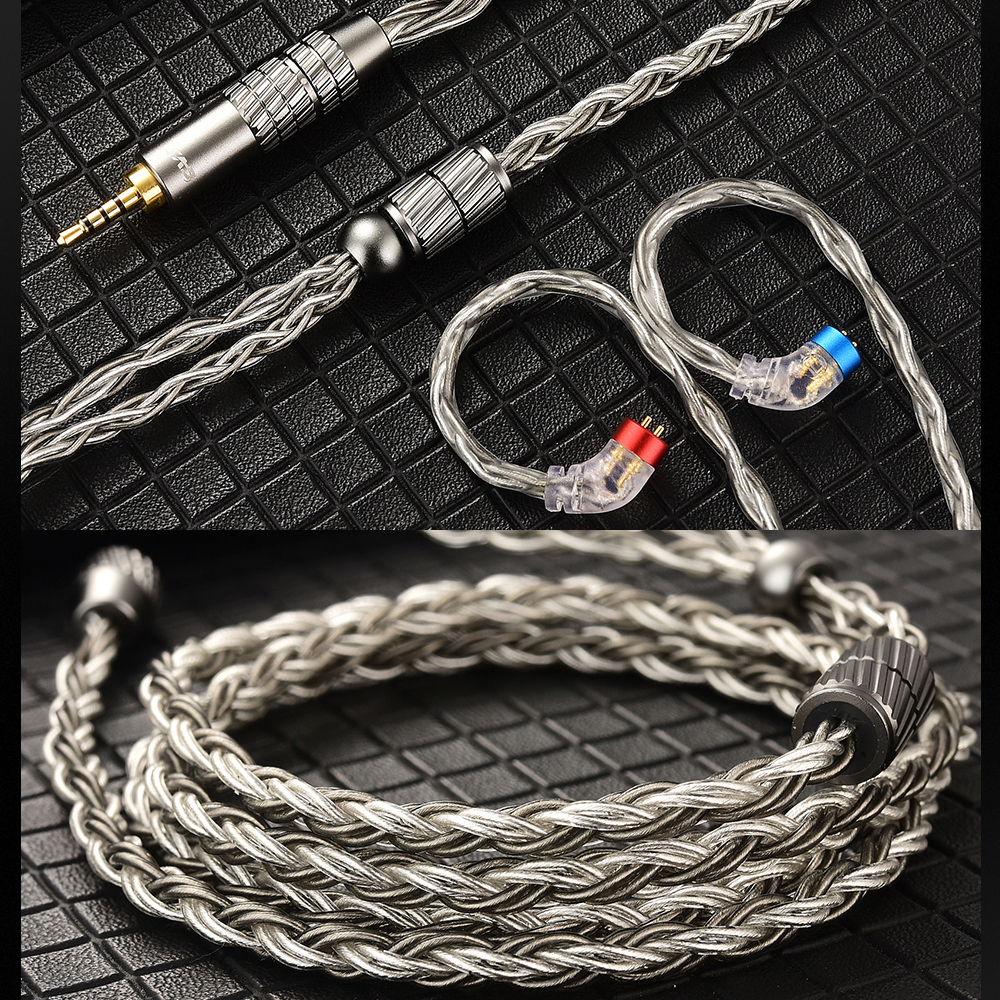 Faaeal CVJ TS800 สายเคเบิลอัพเกรดหูฟัง 200 แกน ชุบเงิน HIFI ปลั๊ก 2.5 3.5 4.4 มม. 2Pin S สําหรับหูฟัง