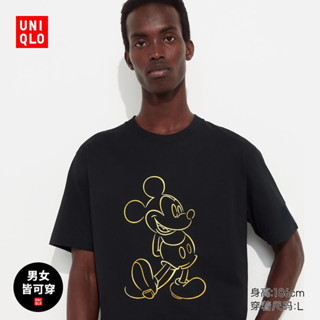 Uniqlo เสื้อยืดแขนสั้น พิมพ์ลายมิกกี้เมาส์ สําหรับผู้ชาย ผู้หญิง (UT) 466791