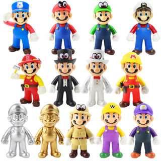 โมเดลฟิกเกอร์ PVC รูปเกม Nintendo Super Mario Odyssey Mario Luigi Cappy Plumber Fireman Q Version ขนาด 12 ซม. 13 สไตล์ ของเล่นสําหรับเด็ก