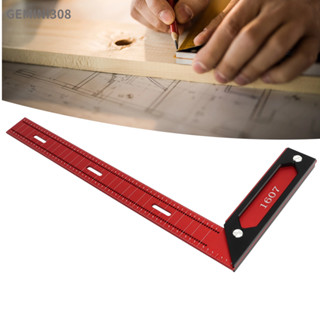 Gemini308 ไม้บรรทัดงานไม้ L ประเภทการทำเครื่องหมายการวัด Scribing Square Hole Ruler Right Angle Line เครื่องมือวัด