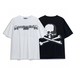 Mastermind MMJ JAPAN เสื้อยืดลําลอง แขนสั้น คอกลม พิมพ์ลายหัวกะโหลก สไตล์แฟชั่น สําหรับคู่รัก