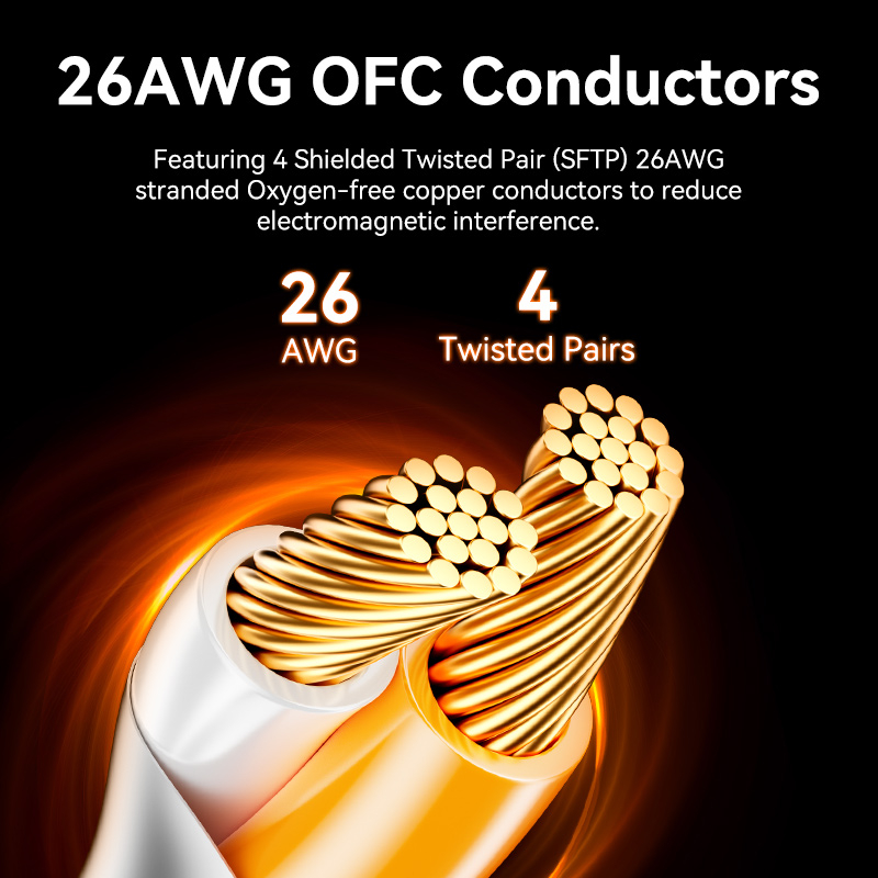 Vention Cat 8 สายเคเบิลอีเธอร์เน็ต ความเร็วสูง 40Gbps ชุบทอง RJ45 เชื่อมต่อเครือข่าย SFTP LAN สําหรับเล่นเกม เราเตอร์โมเด็ม Xbox PC - รูปที่ 3