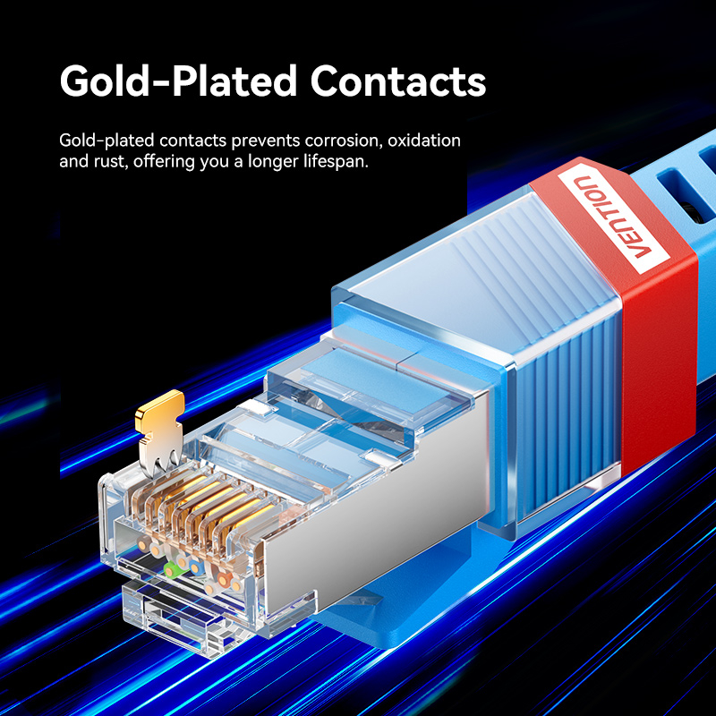 Vention Cat 8 สายเคเบิลอีเธอร์เน็ต ความเร็วสูง 40Gbps ชุบทอง RJ45 เชื่อมต่อเครือข่าย SFTP LAN สําหรับเล่นเกม เราเตอร์โมเด็ม Xbox PC - รูปที่ 5