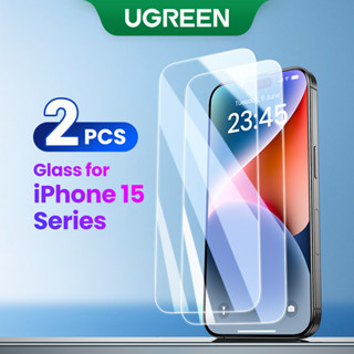 Ugreen ฟิล์มกระจกนิรภัยกันรอยหน้าจอ 3D แบบใส สําหรับ iPhone 15 15Plus 15 Pro Max 2 ชิ้น