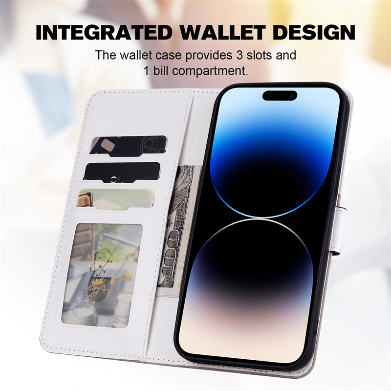 สําหรับiphone 5 5s 6 6s 7 8 Plus Se 2 3 2016 2020 2022 X Xr Xs Maxหรูหราการ์ตูนน่ารักกรณีพลิกPUหนังกระเป๋าผู้ถือบัตรปลอกโทรศัพท์ - รูปที่ 4