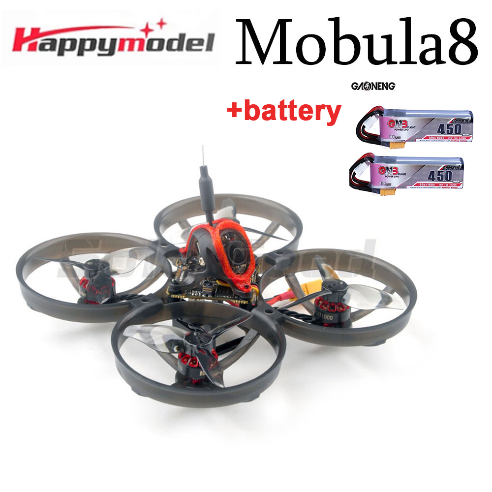 ⭐ในสต็อกในสต็อก ⭐Happymodel Mobula8 1-2S 85mm Micro FPV Whoop X12 AIO FC 400mW OPENVTX Caddx Ant 1200TVL EX1103 KV110000