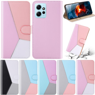 เคสโทรศัพท์มือถือหนัง PU นิ่ม ฝาพับ พร้อมช่องใส่บัตร 3 สี หรูหรา สําหรับ Xiaomi Mi 12T 11T Redmi A1 12C 10A Note 12 4G Note 11S Note 12 Pro 5G Note 11 Pro Splice