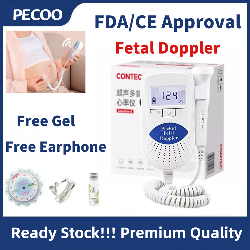 Doppler ทารกในครรภ์ Heart Rate Ultrasound Monitor หญิงตั้งครรภ์ Home Fetal Rate Detector 2.5MHZ ไม่ม