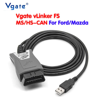 【Local stock】Vgate vLinker FS ELM327 เครื่องสแกนเนอร์วินิจฉัยรถยนต์ สําหรับ Ford FORScan HS MS-CAN USB ELM 327 OBDII OBD2 OBDII Mazda