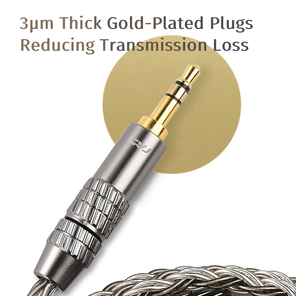 Faaeal CVJ TS800 สายเคเบิลอัพเกรดหูฟัง 200 แกน ชุบเงิน HIFI ปลั๊ก 2.5 3.5 4.4 มม. 2Pin S สําหรับหูฟัง