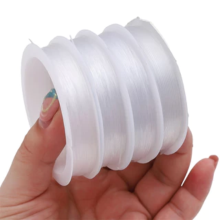 เส้นไนลอนใสคริสตัลไร้ยืด ขนาด 0.25-0.8 มม. สำหรับ DIY งานเครื่องประดับทำสร้อยคอและสร้อยข้อมือ