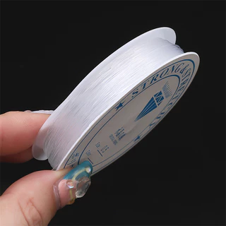 เส้นไนลอนใสคริสตัลไร้ยืด ขนาด 0.25-0.8 มม. สำหรับ DIY งานเครื่องประดับทำสร้อยคอและสร้อยข้อมือ