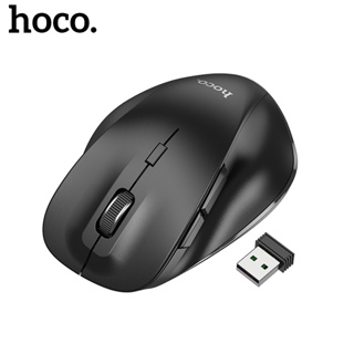 HOCO GM24 เมาส์ไร้สาย 2in1 6 ปุ่มสองโหมดเมาส์ไร้สายสำหรับธุรกิจ USB 2.4G รองรับการเชื่อมต่อบลูทูธ 5.2 1600DPI การปรับความเร็ว 3 ระดับสำหรับคอมพิวเตอร์โน๊ตบุ๊คเมาส์บลูทูธไร้สาย