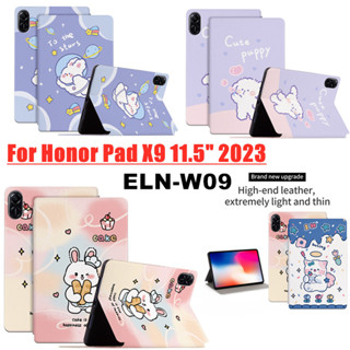 เคสแท็บเล็ต หนัง PU ลายการ์ตูนน่ารัก คุณภาพสูง สําหรับ HUAWEI Honor Pad X9 X8 Pro (11.5 นิ้ว) 2023 ELN-W09 Honor Pad X9 11.5 นิ้ว