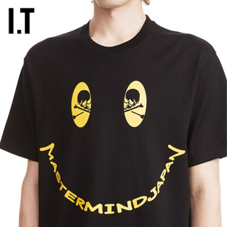 It mastermind JAPAN เสื้อยืด แขนสั้น พิมพ์ลายหน้ายิ้ม ทรงหลวม สําหรับผู้ชาย