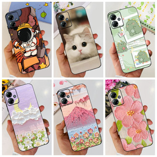 เคสโทรศัพท์ซิลิโคน TPU แบบนิ่ม ลายแมว และนักบินอวกาศ สําหรับ Samsung Galaxy A04 A04e A04s A14 A13 A23 4G 5G A12 M12 2023