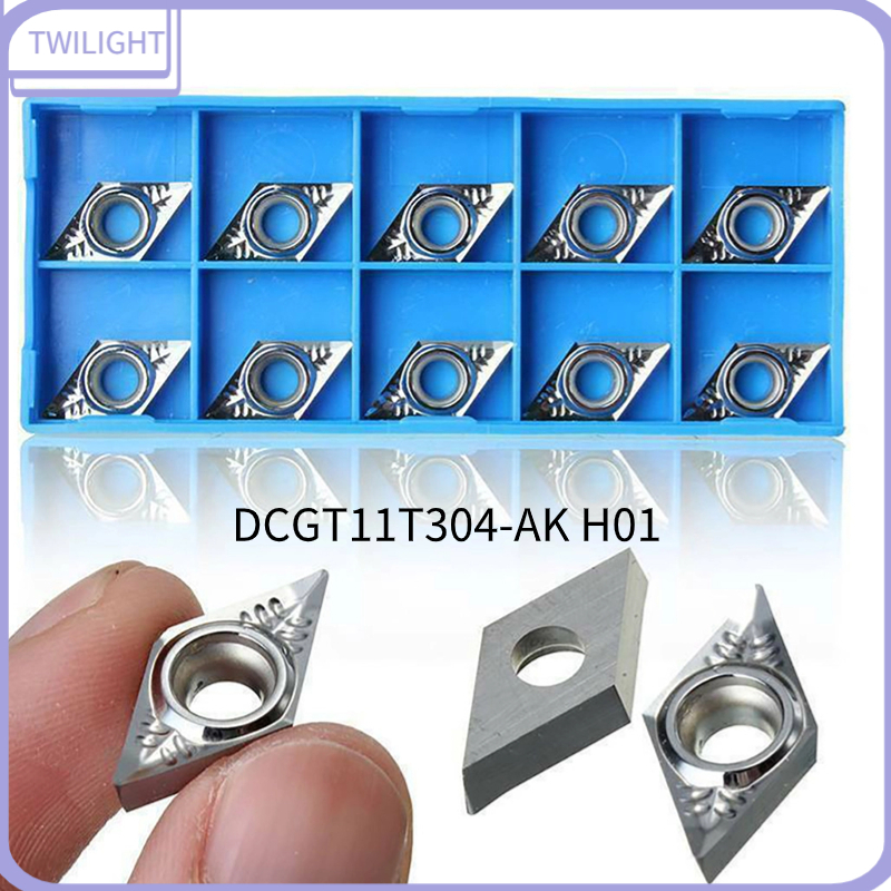 เม็ดมีดกลึง สีเงิน DCMT DCGT สําหรับอลูมิเนียม DCGT11T304-AK H01