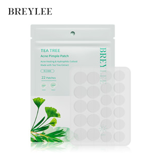 Breylee แผ่นแปะสิวทีทรี เบาสบาย ระบายอากาศ กันน้ํา 0.1 มม. 22 ชิ้น