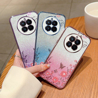 เคสโทรศัพท์มือถือ ทรงสี่เหลี่ยม ลายผีเสื้อ หรูหรา สําหรับ HuaWei Mate 50 Mate 40 Mate 30 Pro