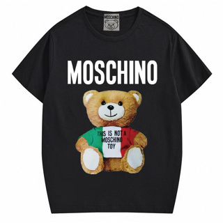 Moschin0 เสื้อยืดลําลอง ผ้าฝ้าย แขนสั้น คอกลม พิมพ์ลาย แฟชั่นสําหรับผู้ชาย และผู้หญิง