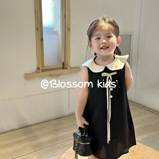 Blossom Kids Childrens Dress กระโปรงฤดูร้อนของเด็กผู้หญิง sundress แขนกุดลายดอกไม้ ชุดฤดูร้อนใหม่ เสื้อผ้าเด็ก 3-8 ปี