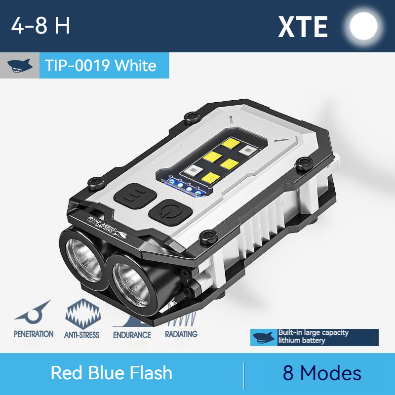 Smilingshark TIP0019 ไฟฉาย led COB ขนาดเล็ก พร้อมพวงกุญแจแม่เหล็ก Type-C ชาร์จได้ 8 โหมด กันน้ํา สําหรับตั้งแคมป์ เดินป่า วิ่ง ซ่อมแซม