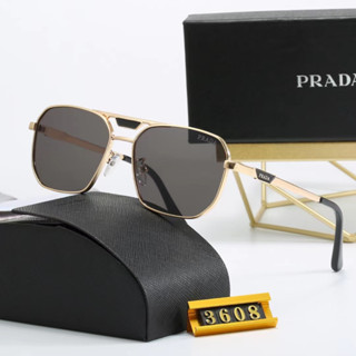 PRADA ใหม่ แว่นตากันแดดแฟชั่น อเนกประสงค์ หรูหรา เรียบง่าย สําหรับผู้ชาย และผู้หญิง UV400