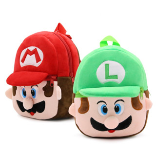 Mario Bros Luigi กระเป๋าเป้สะพายหลัง กระเป๋านักเรียน ลายการ์ตูนอนิเมะ สําหรับเด็กอนุบาล ของขวัญวันเกิด